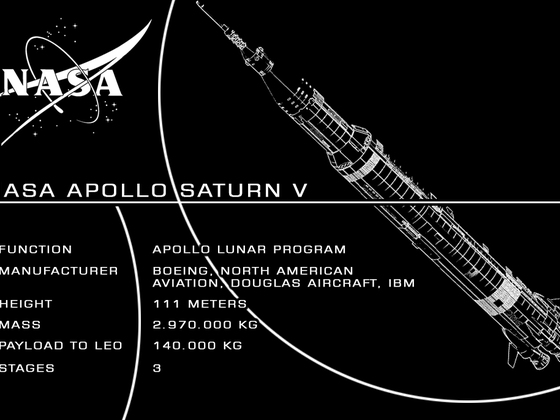 NASA Apollo Saturn V Custom UCS Sticker